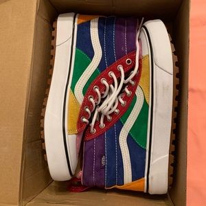 SK8-Hi Mte 2.0 Dx high top rainbow colorblock vans